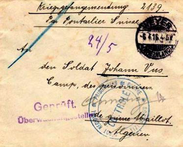Maillot-1916-EnveloppePrisonnierAllemand