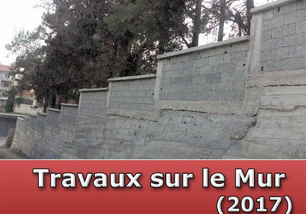 Travaux sur le mur du Cimetière (Juin 2017)